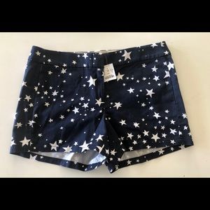 J.Crew Chino Shorts 3 1/2” Navy Stars 6 NWT’s